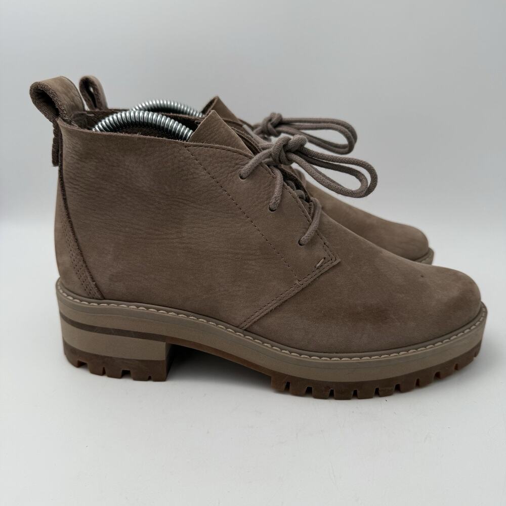Timberland Women's Courmayeur Valley Desert Boot Taupe Gray Suede Size 7.5 US - Picture 2 of 9